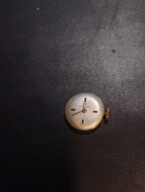 Hamilton Silver Dial Movement with Gold Hamilton Crown 10mm Running Perfect!